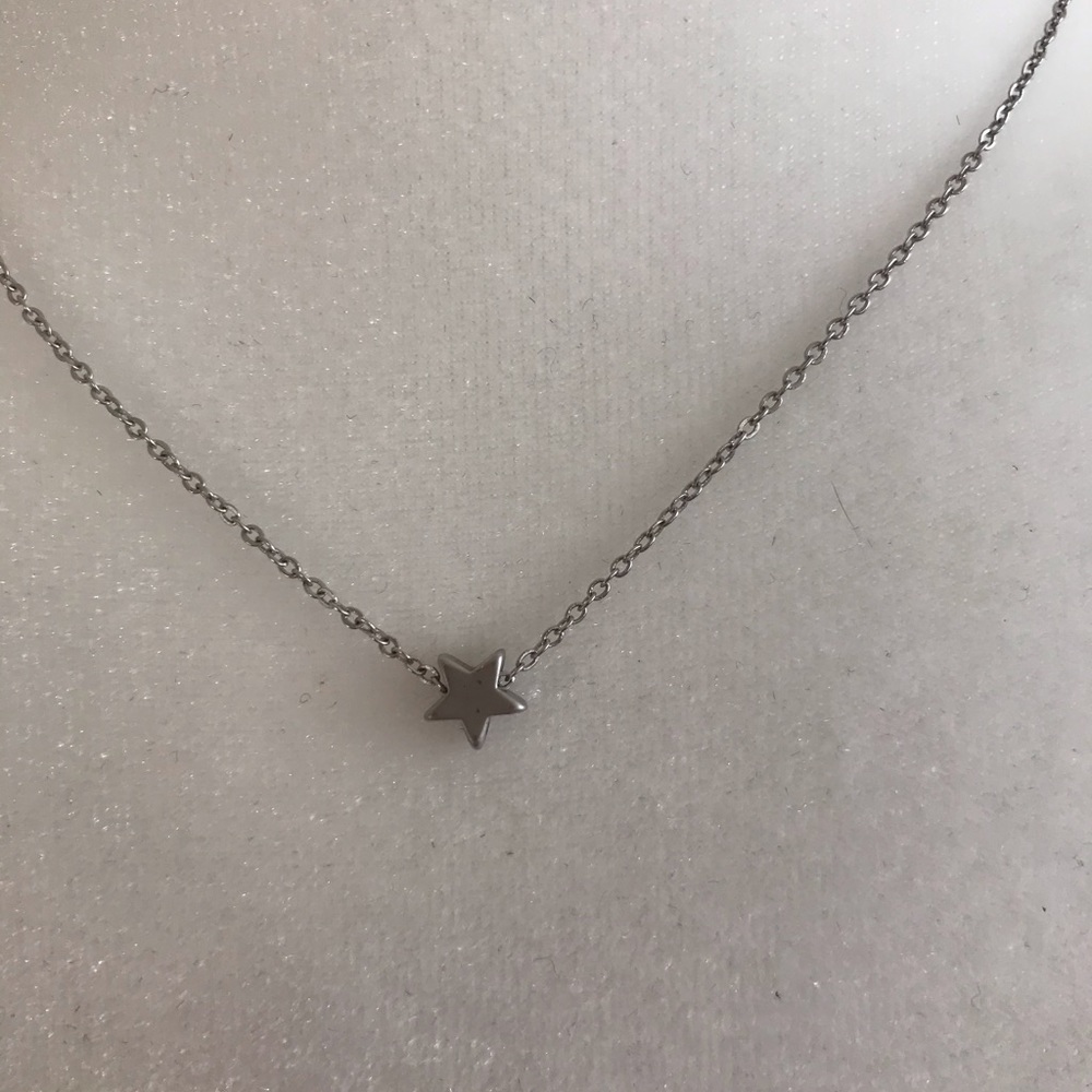 Tiny Silver Star Necklace - image 2
